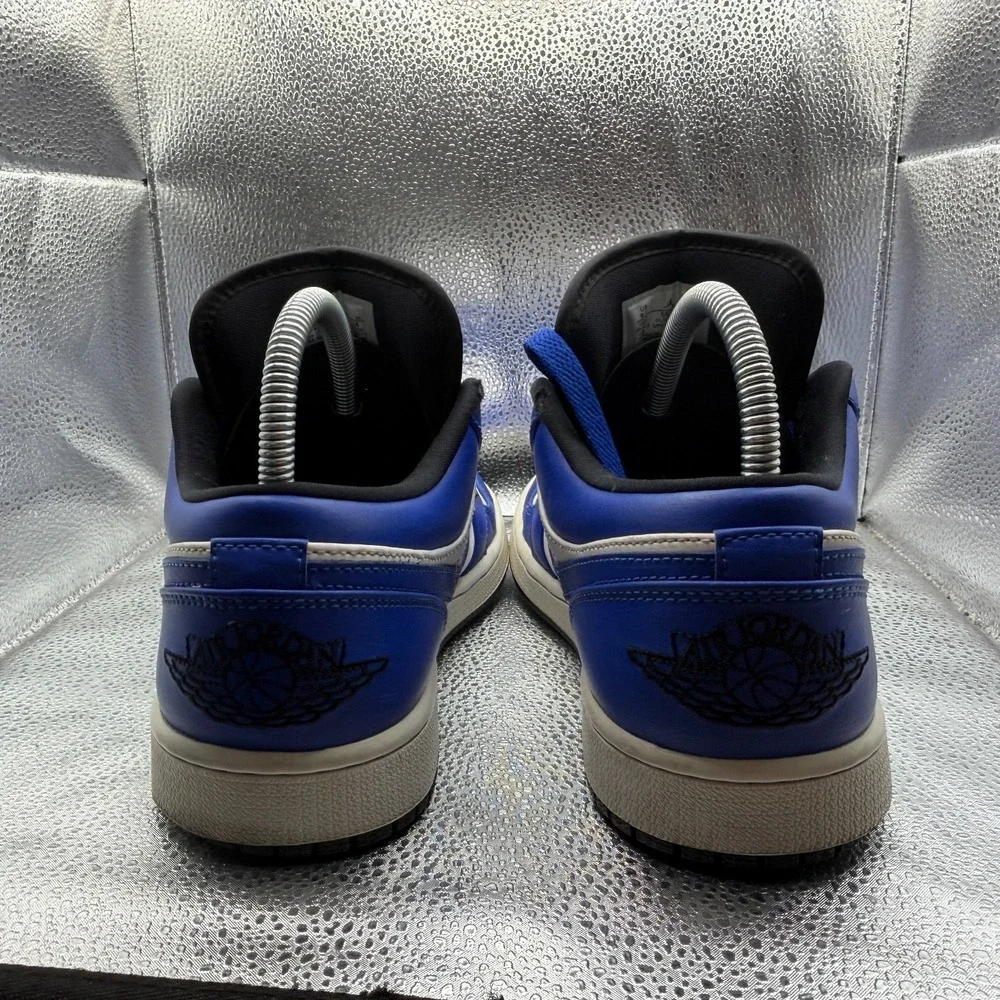 Size 9.5 Nike Air Jordan 1‎ Low Game Royal White Black Mens Sneakers 553558-124